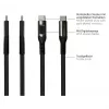 Good Connections cable de carga y datos USB 2.0 100W con pantalla digital USB-C a USB-C 1m negro