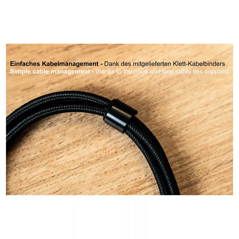 Good Connections cable de carga y datos USB 2.0 100W con pantalla digital USB-C a USB-C 1m negro