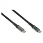 Good Connections cable de carga y datos USB 2.0 100W con pantalla digital USB-C a USB-C 1m negro