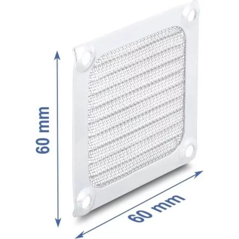 Delock rejilla para ventilador 60 x 60 mm aluminio – filtro antipolvo con malla de acero inoxidable (67455)