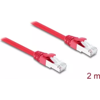Delock cable de red RJ45 Cat.6A S/FTP 2 m rojo (81185)