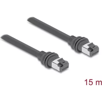 Delock cable de parcheo RJ45 Cat.6 compatible con Starlink Gen3 - 15 m gris (90667)