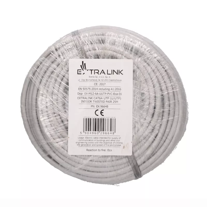 EXTRALINK CAT6A UTP (U/UTP) cable de parcheo de interior de par trenzado 25m
