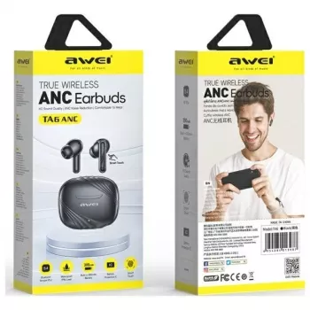 AWEI TA6 auriculares Bluetooth ANC negros