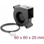 Delock ventilador radial 12 V DC 60 x 60 x 25 mm con conector de ventilador de 3 pines, negro (67492)
