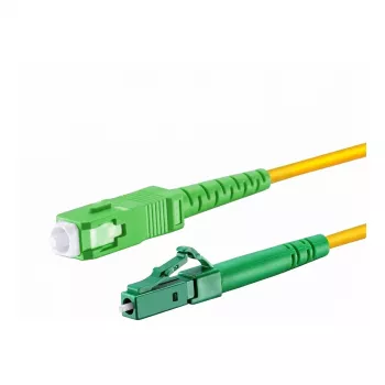 EFB-Elektronik Cable de parcheo de fibra óptica simplex LC/APC a SC OS2 G.657.A2 1m 3,0mm amarillo 9/125µm