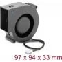 Delock Ventilador soplador 12 V DC 97 x 94 x 33 mm con conector de ventilador de 3 pines, negro (67496)