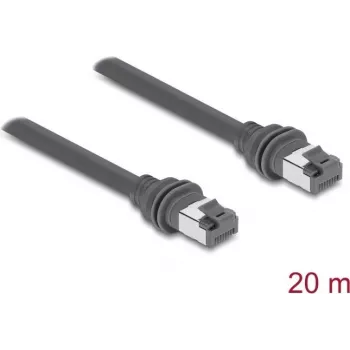 Delock Cable de parcheo RJ45 Cat.6 compatible con Starlink Gen3 - 20 m gris