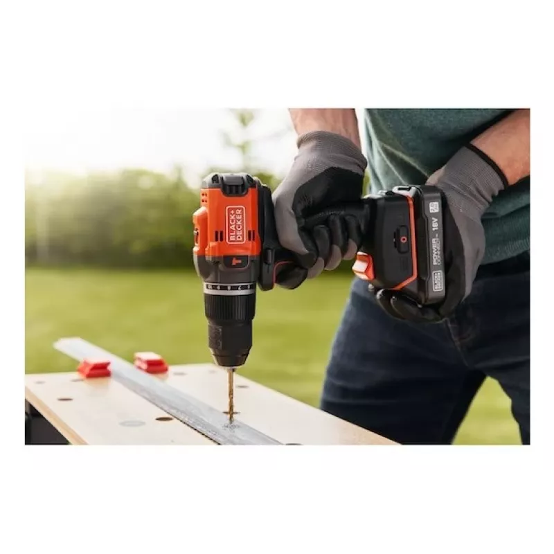 Black & Decker BLD683XN-XJ taladro percutor inalámbrico sin escobillas 18V, Solo (sin batería)