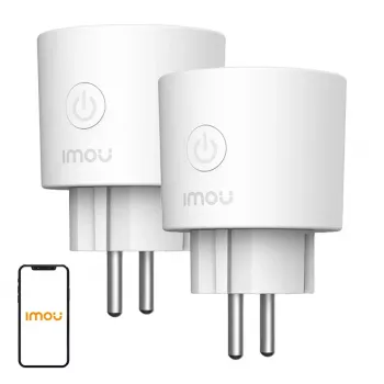 IMOU CE2P Enchufe inteligente pack de 2, Wi-Fi, monitorización de energía, compatible con Matter