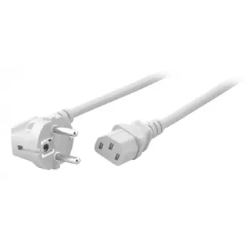 EFB Elektronik Cable de alimentación Schuko 90° a C13 180° blanco 1,8 m 3x0,75 mm²