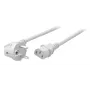 EFB Elektronik Cable de alimentación Schuko 90° a C13 180° blanco 1,8 m 3x0,75 mm²