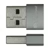 Good Connections adaptador USB 2.0 USB-A macho a USB-C hembra carcasa de aluminio gris pack de 2