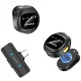 AWEI MK3 Duo micrófono lavalier inalámbrico negro