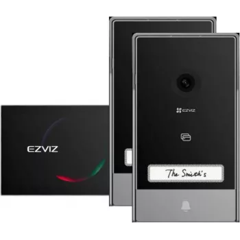 EZVIZ HP7 kit de videoportero (3MP, 2 timbres, 1 monitor, 2 hilos, IP65, 3 tarjetas RFID)