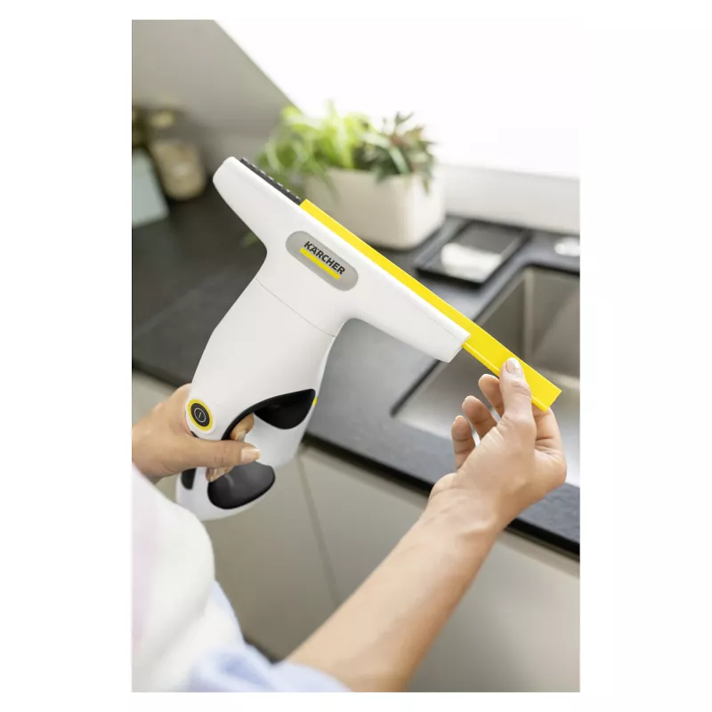 Kärcher WV 1 Compact Care aspirador de ventanas, ion-litio, 25 min de autonomía, depósito de 100 ml, amarillo/negro