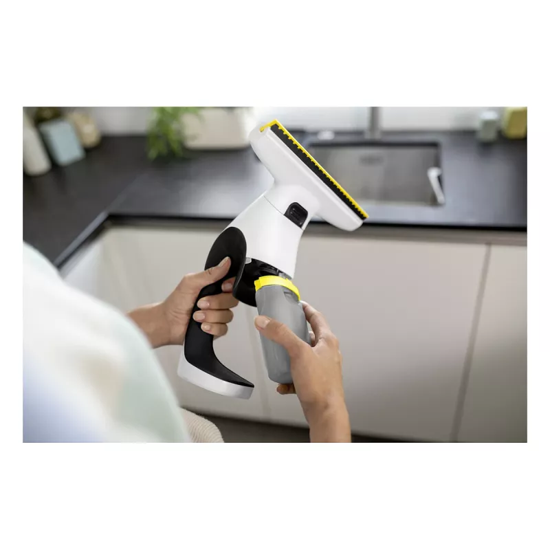Kärcher WV 1 Compact Care aspirador de ventanas, ion-litio, 25 min de autonomía, depósito de 100 ml, amarillo/negro