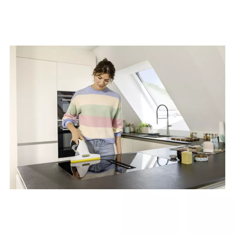 Kärcher WV 1 Compact Care aspirador de ventanas, ion-litio, 25 min de autonomía, depósito de 100 ml, amarillo/negro