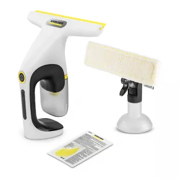 Kärcher WV 1 Compact Care aspirador de ventanas, ion-litio, 25 min de autonomía, depósito de 100 ml, amarillo/negro