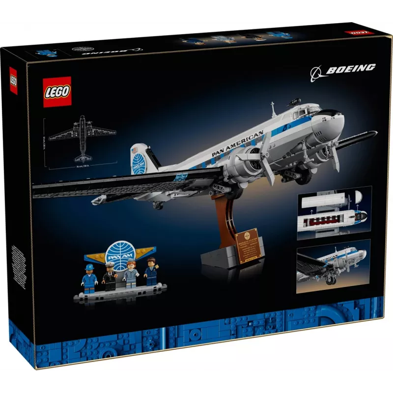 LEGO Icons 11378 Douglas DC-3 PAN AM avión de pasajeros set de construcción (2500 piezas)