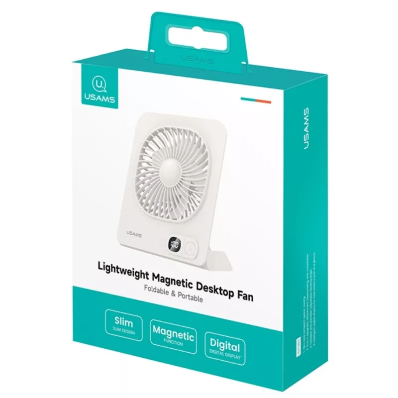USAMS ZB363 ventilador de mesa magnético blanco