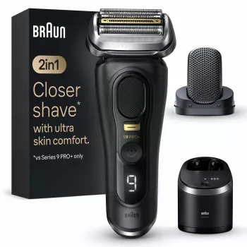 Braun Series 9 Pro+ 9590cc afeitadora de lámina húmedo-seco con recortador negra