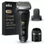Braun Series 9 Pro+ 9590cc afeitadora de lámina húmedo-seco con recortador negra