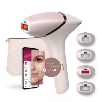 Philips Lumea IPL 9000 Series BRI976/00 dispositivo de depilación por luz pulsada intensa (IPL), oro rosa y blanco