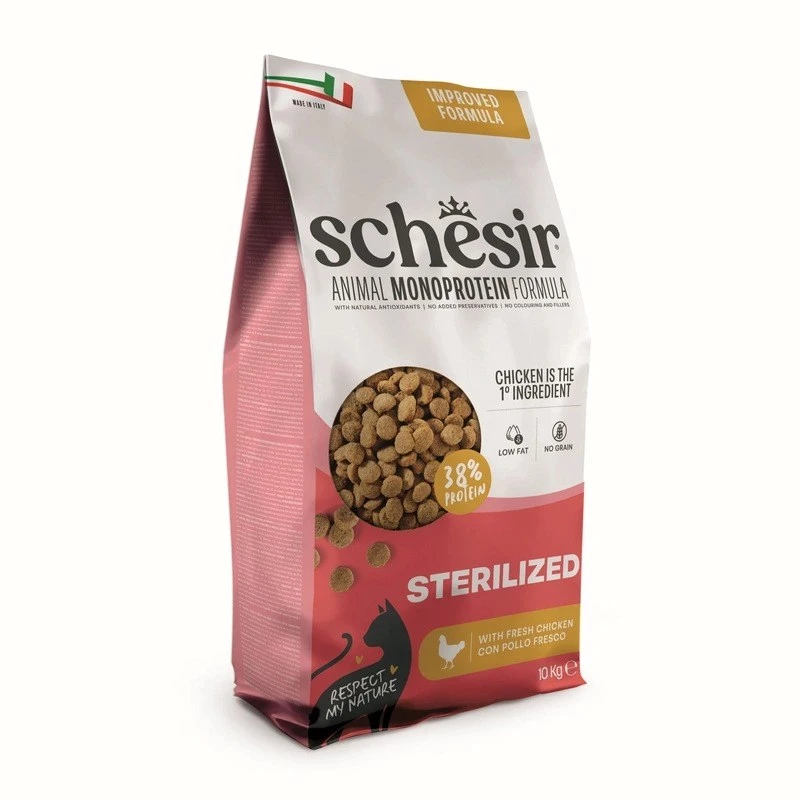 SCHESIR Sterilized Bogata Chicken pienso seco para gatos 10kg
