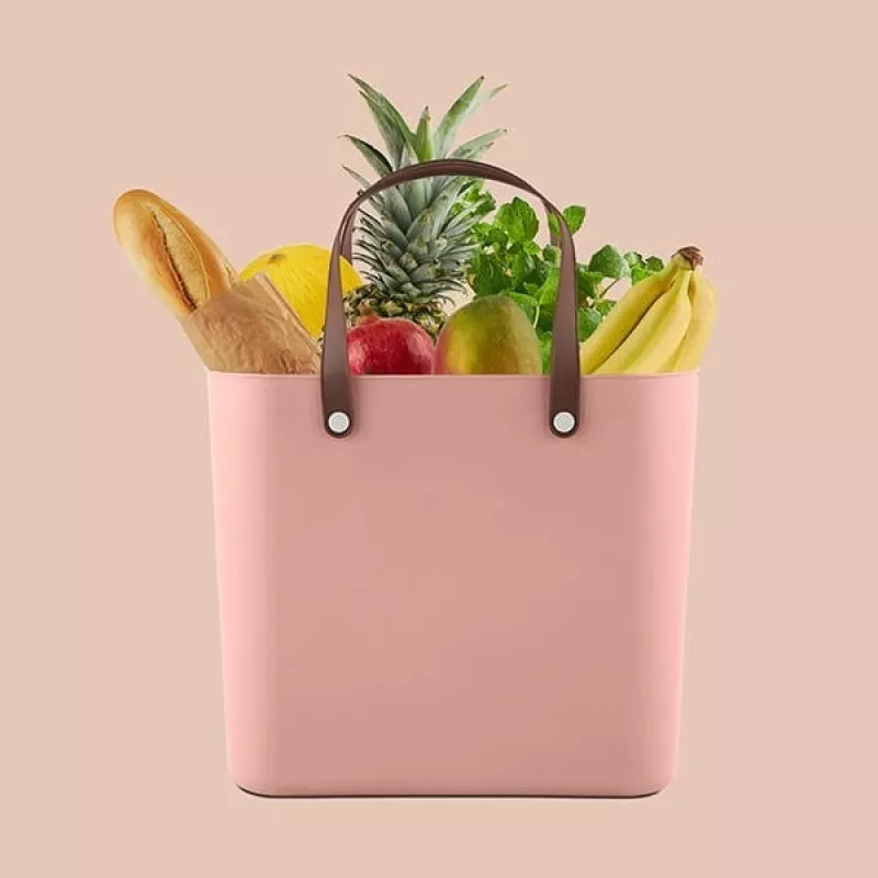 Rotho Multibag Albula Style 25L caja de almacenamiento, Meadow Rose