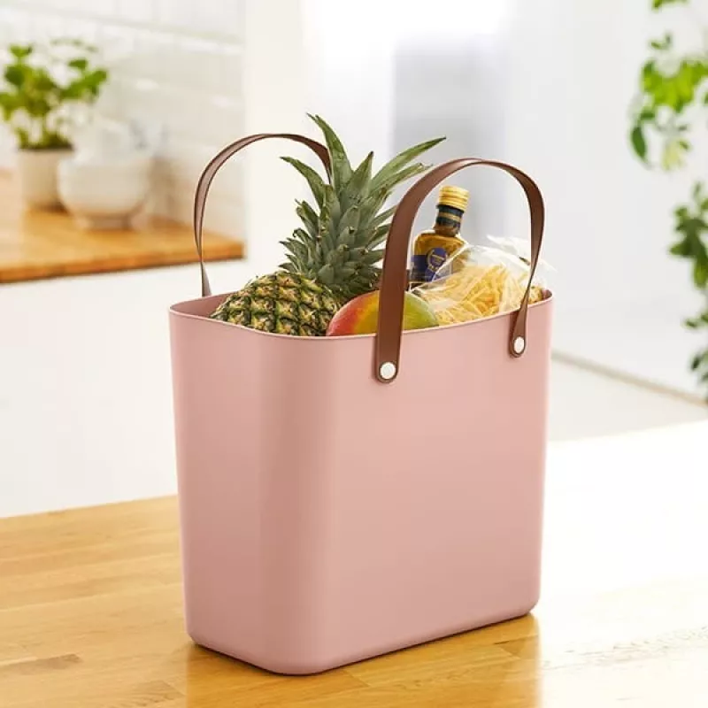 Rotho Multibag Albula Style 25L caja de almacenamiento, Meadow Rose