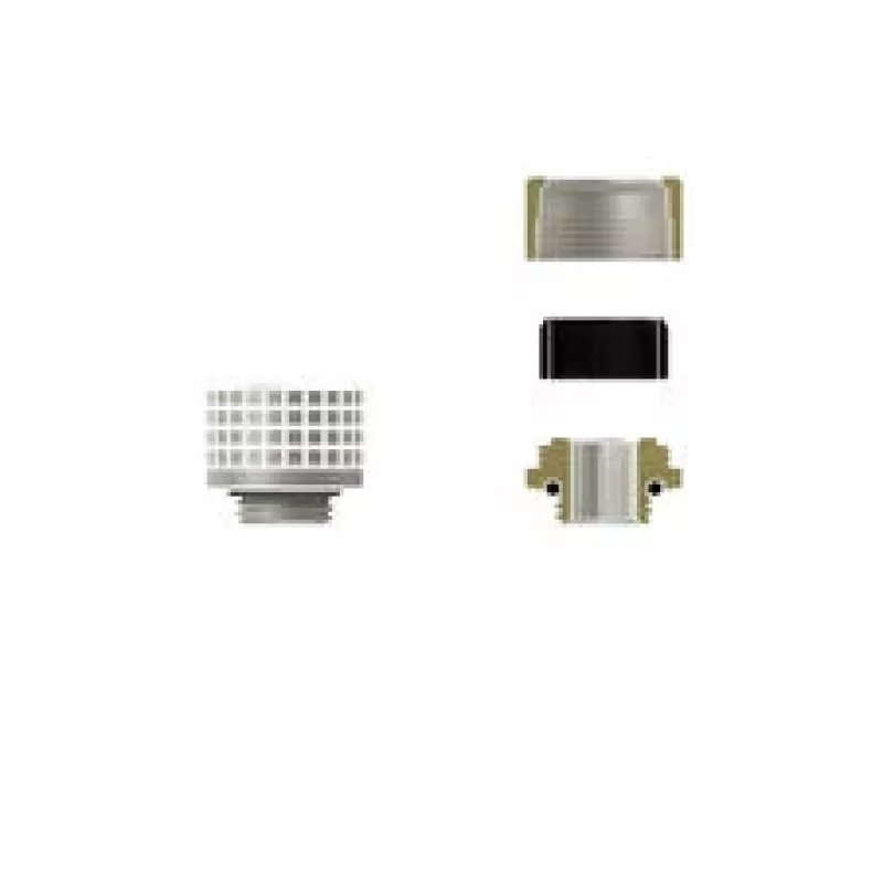 Thermal Grizzly DeltaMate racor HT14, latón niquelado, rosca G1/4 pulgadas, unión recta de inserción para tubo de 14 mm