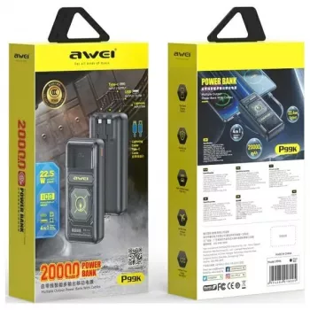 AWEI PowerBank P99K 20000mAh 22,5W negro