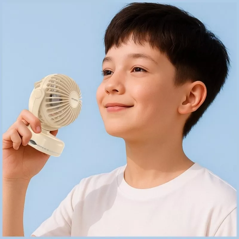 AWEI F45 mini ventilador de mesa con clip, 1200mAh, blanco