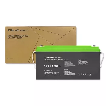 Qoltec batería de gel 12V 150Ah (GEL) - VRLA, sin mantenimiento, 41,8 kg
