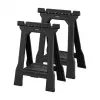 STANLEY caballete Rack-horse Junior 2 uds. pack doble de caballetes, capacidad de carga 360 kg, plegable, negro/amarillo