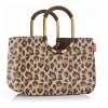 Reisenthel Loopshopper L cesta de la compra bolsa de transporte Leo Macchiato, 25L, marrón/beige