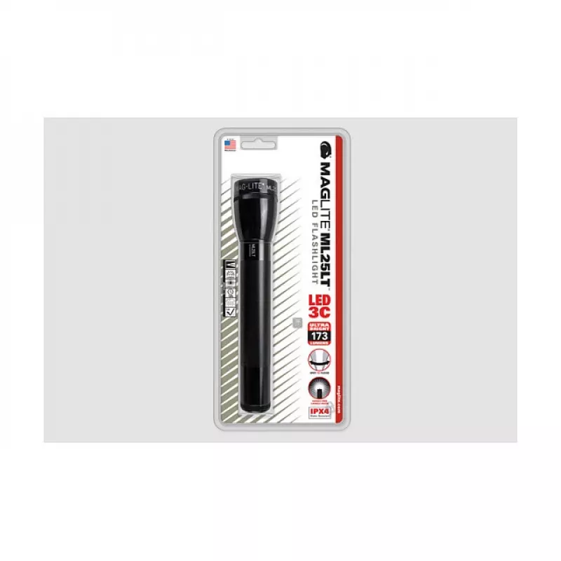 Maglite ML25LT Linterna LED 3 C-Cell, negra, 177 lúmenes
