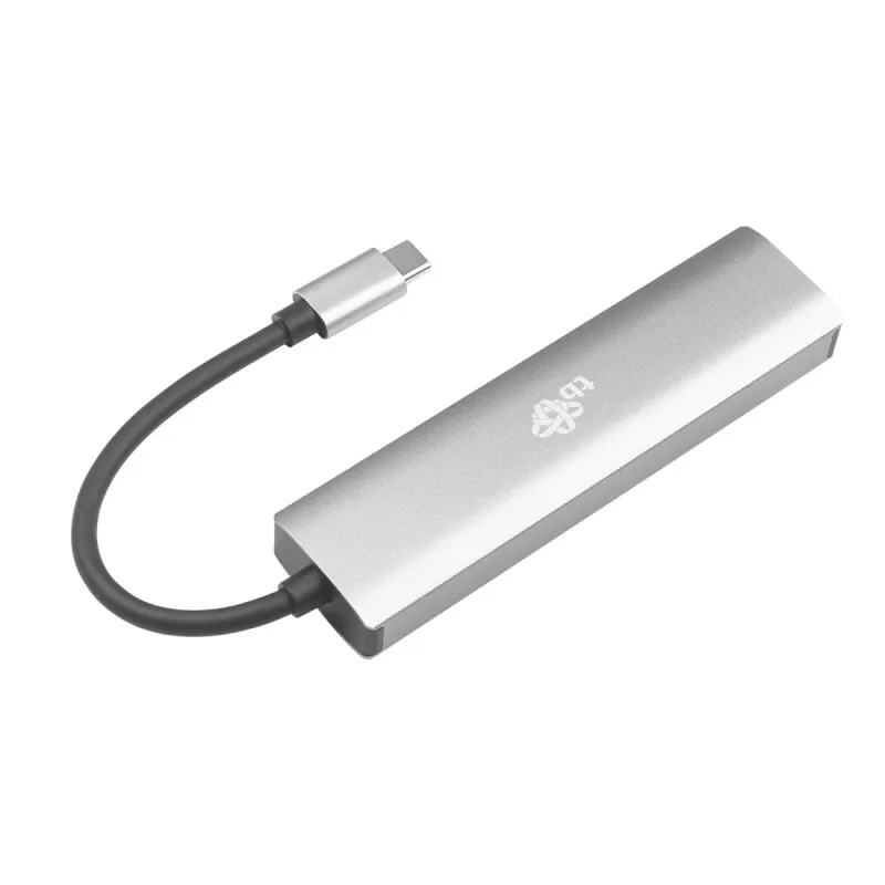 TB Adaptador USB-C a RJ45 Gigabit Ethernet con 3x USB-A 3.0 y USB-C PD 100W, Space Grey