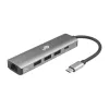 TB Adaptador USB-C a RJ45 Gigabit Ethernet con 3x USB-A 3.0 y USB-C PD 100W, Space Grey