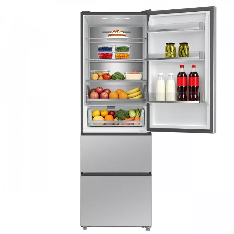 DREAME DRT400WMBEEU Frigorífico combi multiuso, 432 L, Acero inoxidable, No Frost, Clase energética F