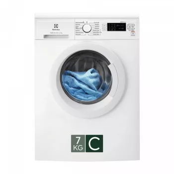 Electrolux EW2FN527WP Lavadora de carga frontal independiente, 7 kg, 1200 rpm, Clase energética C, Blanco