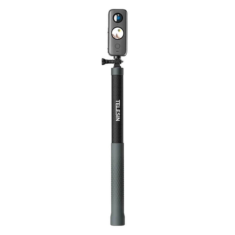 TELESIN GP-MNP-300-3 Palo selfie de fibra de carbono 3m para cámaras de acción
