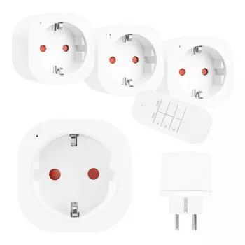 GreenBlue GB313 F Enchufes con mando a distancia, set de 3, Tipo F