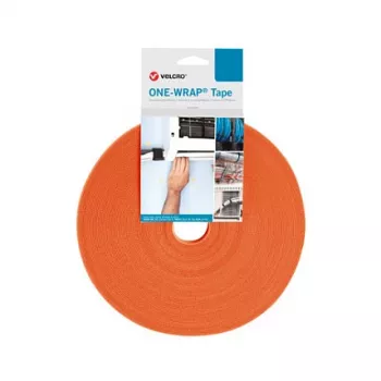 VELCRO One Wrap Cinta 10 mm de ancho, naranja, 25 m