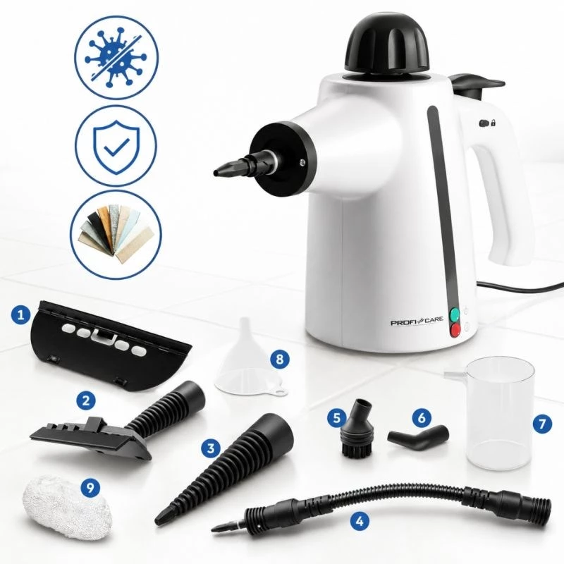 PROFICARE PC-DR 3145 Limpiador de vapor, 1000 W, 250 ml, 3,5 bar