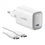 Anker Nano Charger 100W con cable USB-C, blanco