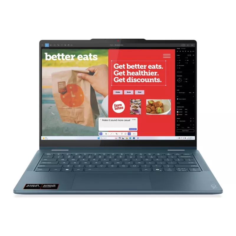 Lenovo Yoga 7 2-in-1 14AKP10 AMD Ryzen AI 7 350 14 inch WUXGA táctil 16GB 512GB SSD Windows 11 Home Tidal Teal