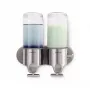 Simplehuman BT1028 dosificador doble con soporte de pared, acero inoxidable cepillado