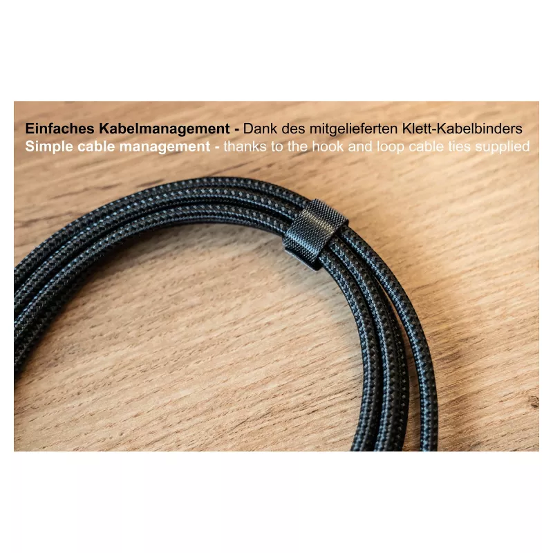 GoodConnections cable USB-C 4.0 (ST-ST) 1m trenzado 100W 8K 30Hz antracita